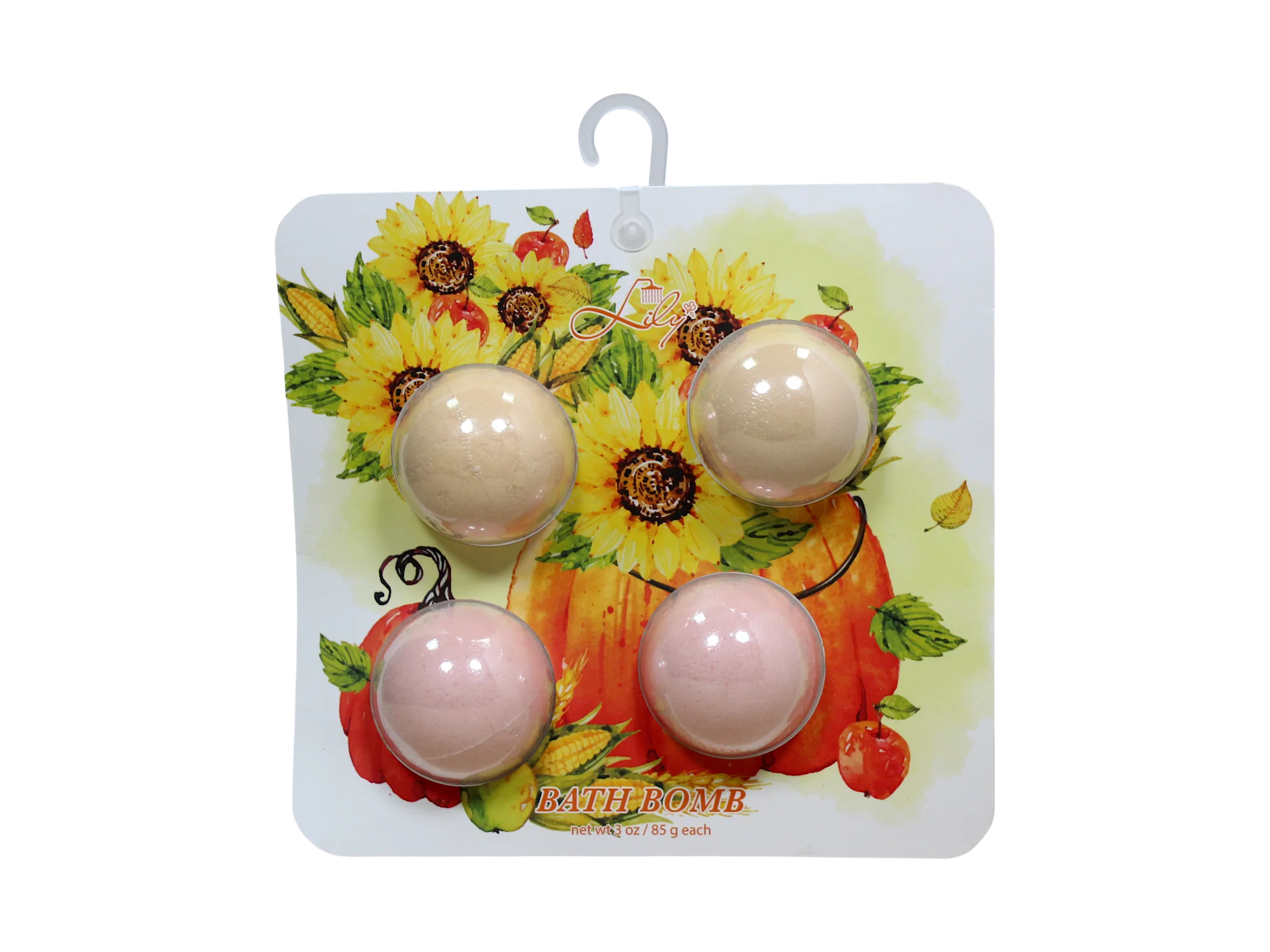 4-Piece Sunflower & Pumpkin Bath Bomb Set – 85 g Each 1