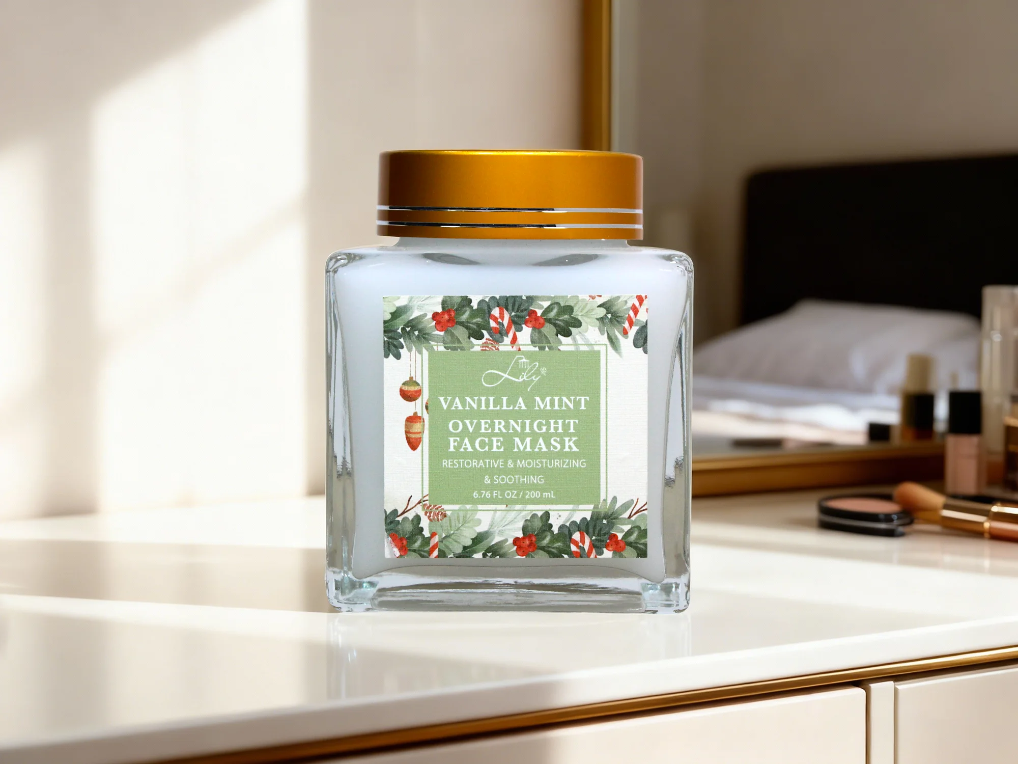 راتوں رات ونیلا ٹکسال کا چہرہ ماسک