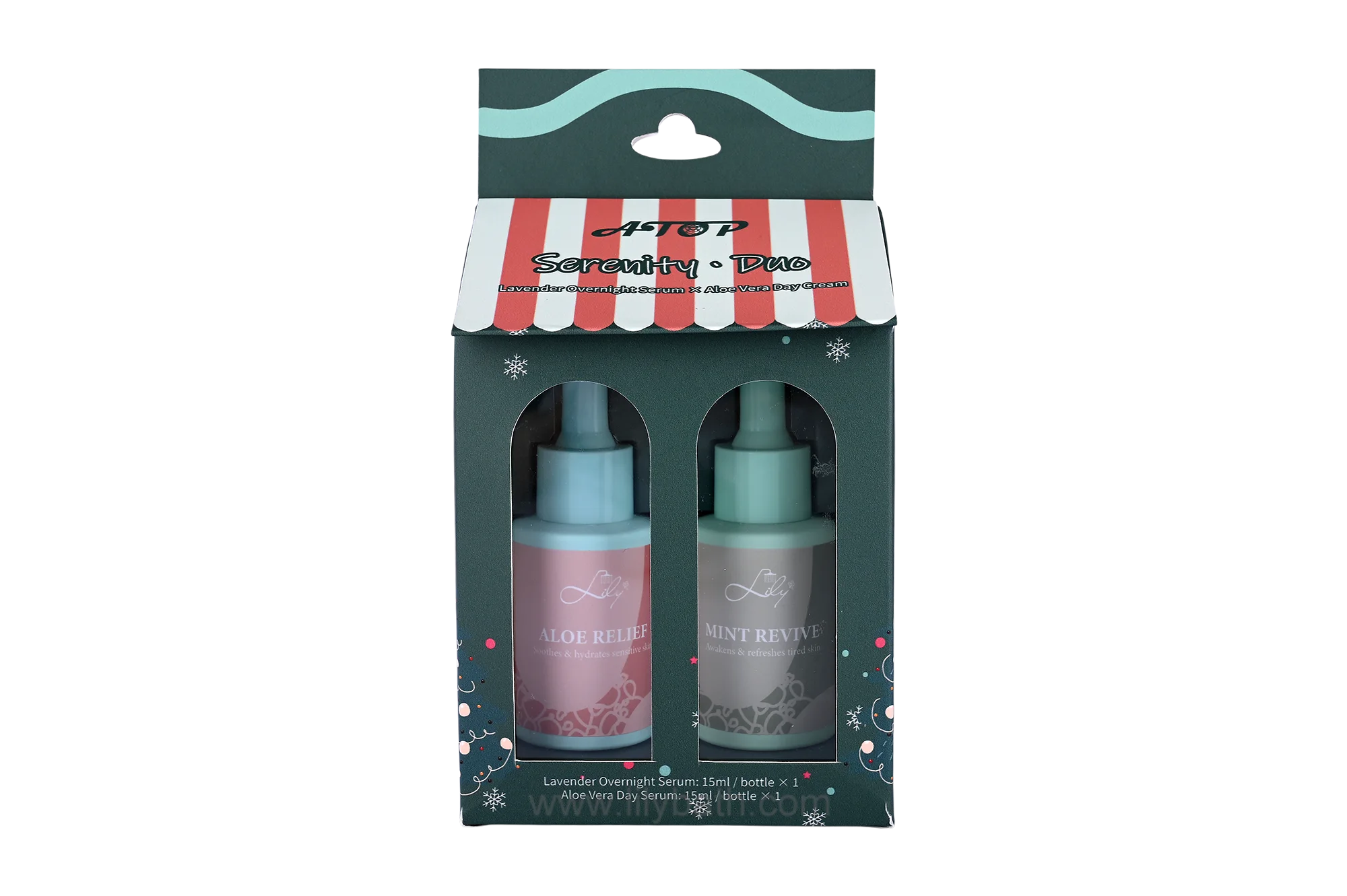 set de sueros de día y de noche