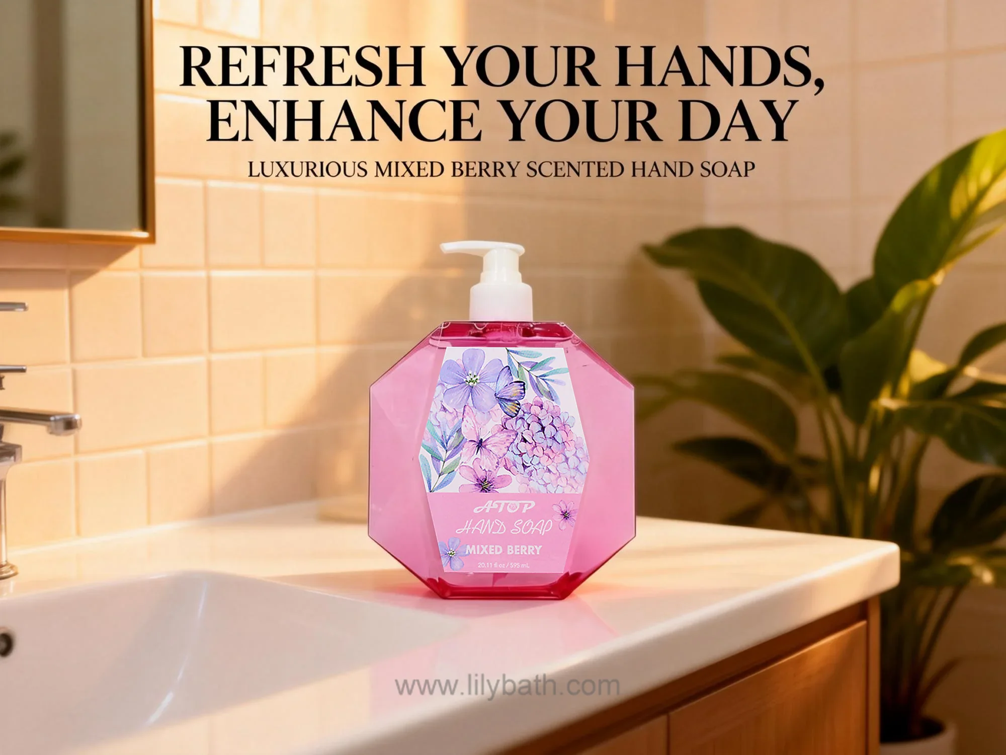 Mixed Berry Hand Soap - 20.11 Fl oz / 595 mL | Gentle Cleansing with a Refreshing Berry Blend 1