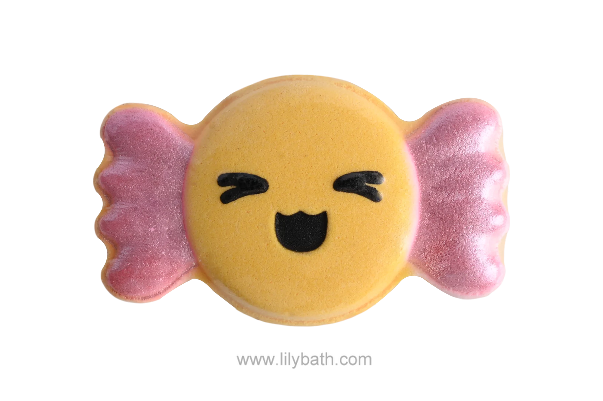 Bomba de banho com rosto sorridente