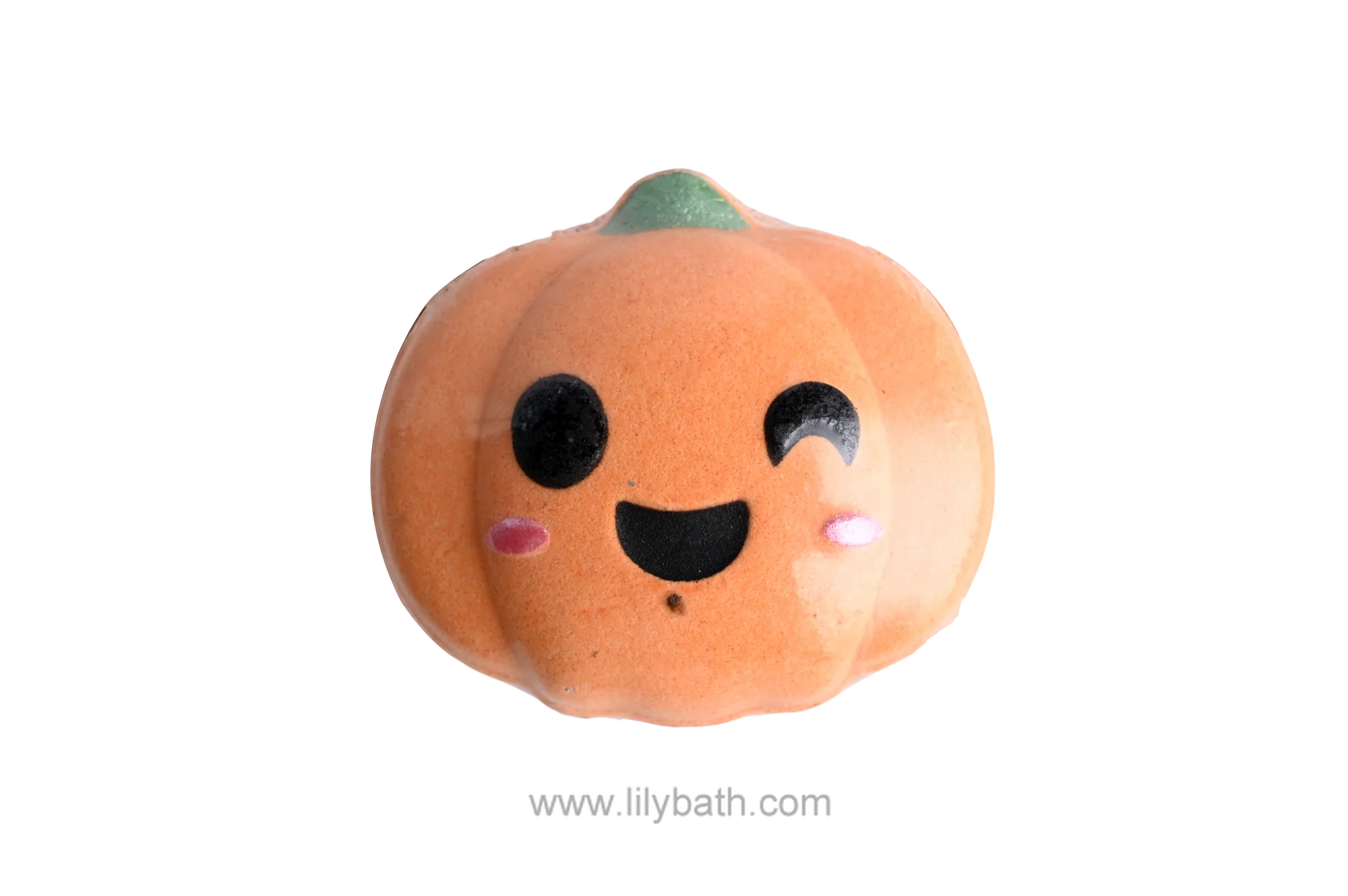 Bomba de Banho Abóbora Sorridente - Rosto Fofo com Blush, Bomba Efervescente Artesanal com Tema de Outono para um Banho Relaxante 1
