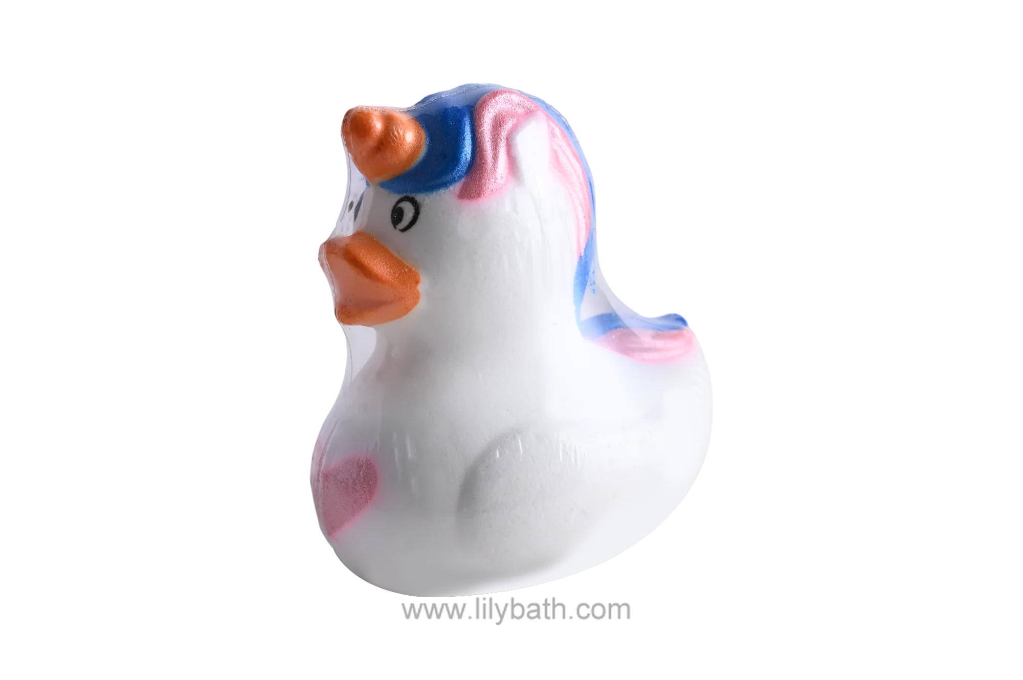 Bomba de Banho Pato Unicórnio Mágico, Efervescência Arco-Íris e Aroma Doce de Frutas Vermelhas 1