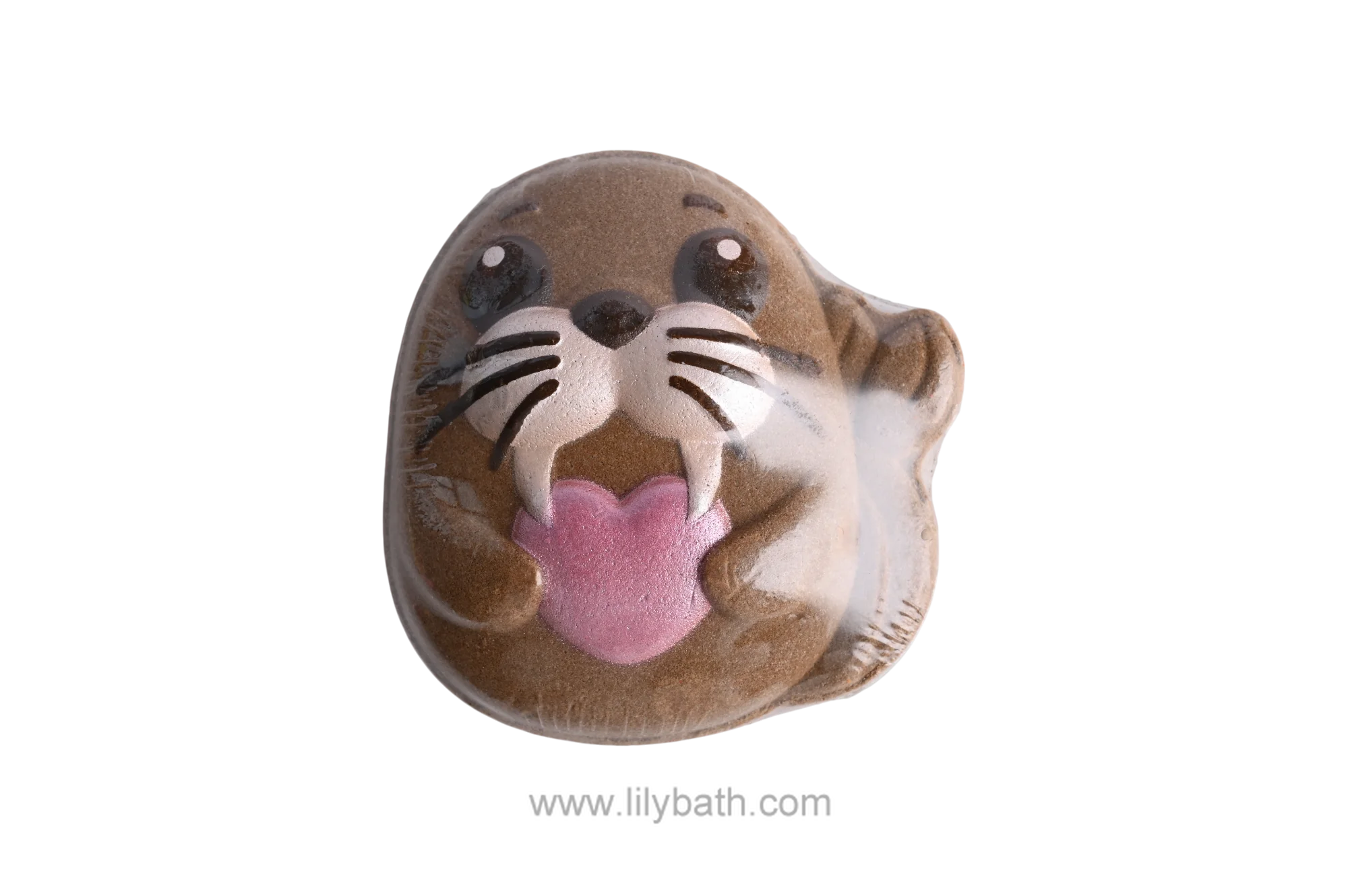 Bomba de Banho Fofa em Formato de Morsa - Bombas de Banho Artesanais com uma Surpresa de Coração 1