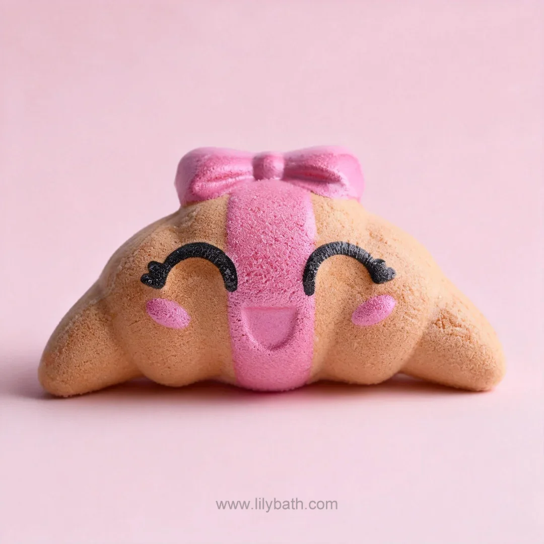 귀여운 크루아상 모양 입욕제 - 즐겁고 편안한 목욕 시간을 위한 사랑스러운 발포 입욕제 1