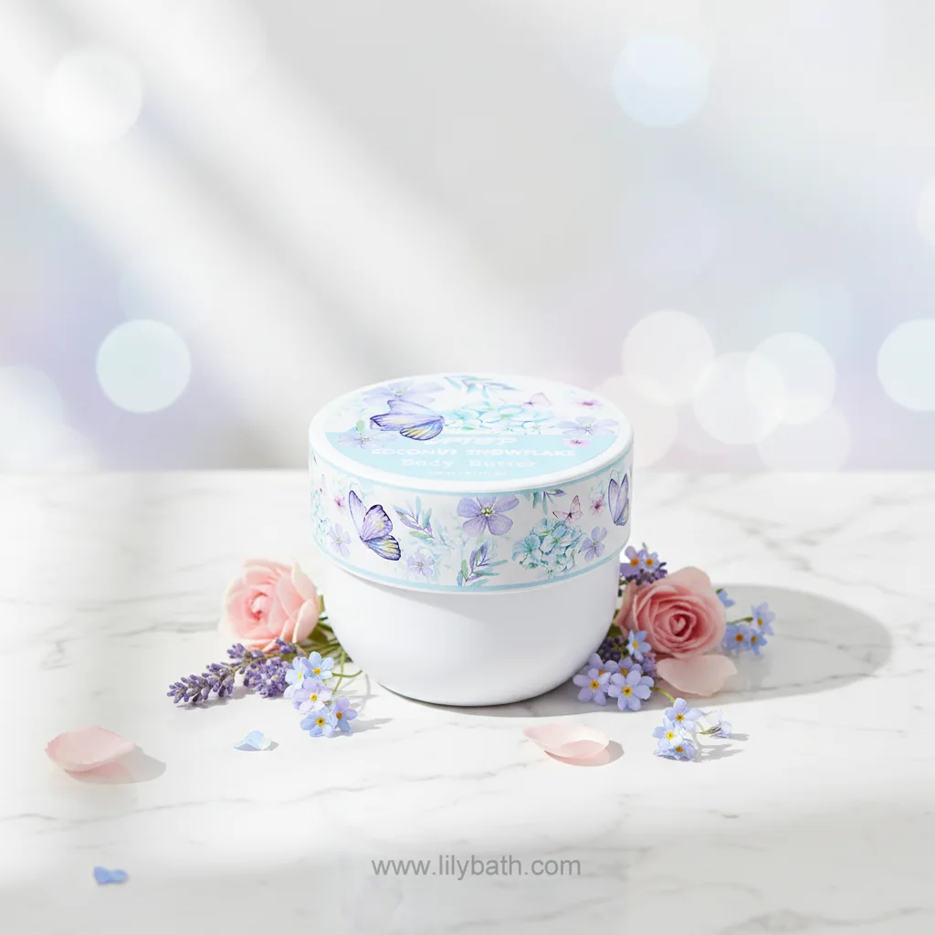 শুষ্ক ত্বকের যত্নের জন্য ২৭০ মিলি নারকেল স্নোফ্লেক বডি বাটার ময়েশ্চারাইজিং 1