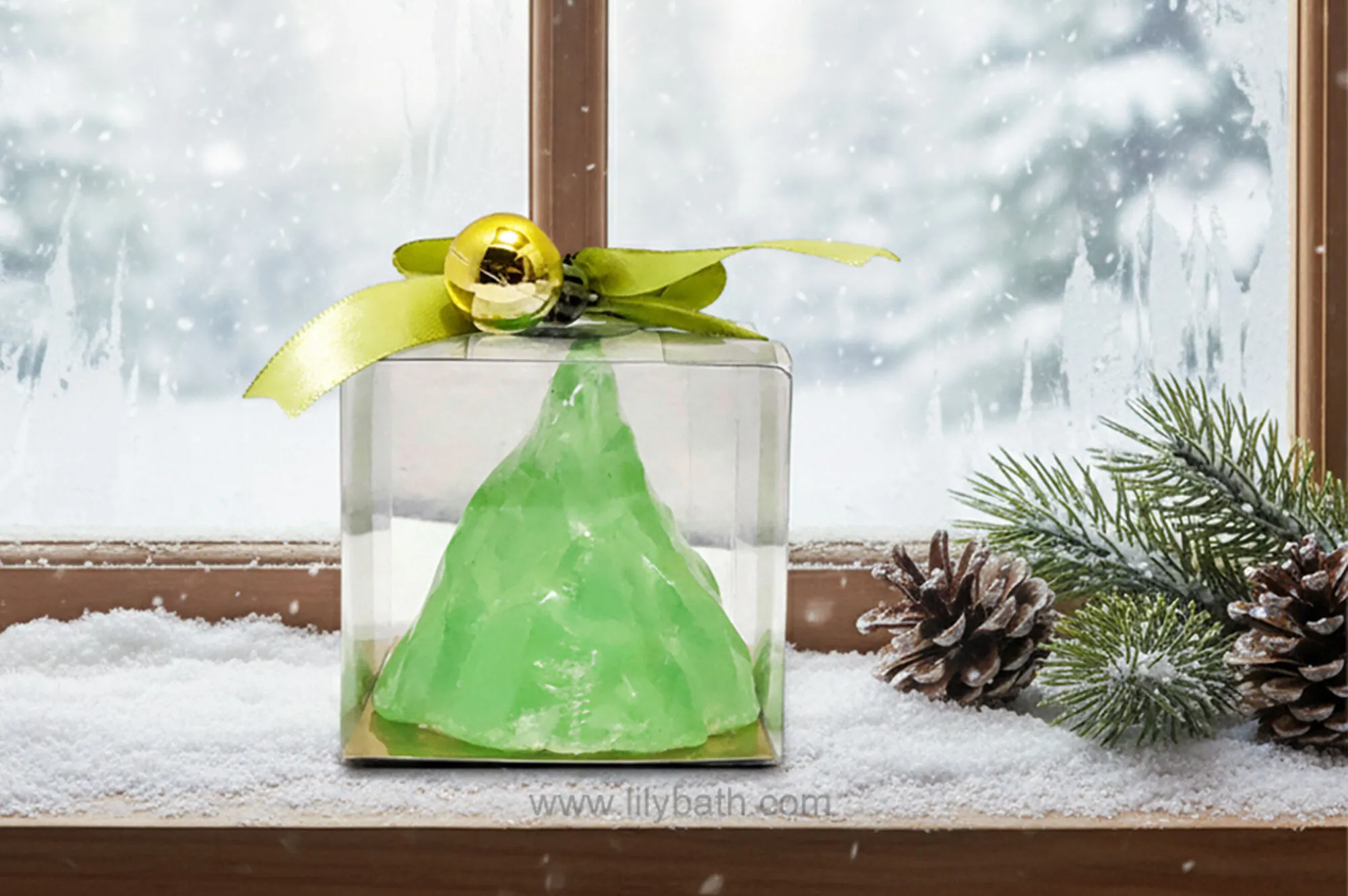 স্বচ্ছ পিভিসি উপহার বাক্সে ডায়মন্ড ব্লু ক্রিস্টাল সাবান বেস 1