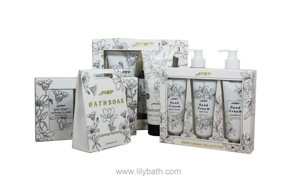 Cleansing & Gel doccia nutriente in bottiglia a marchio del distributore con profumo di hibiscus - bagno lily 1