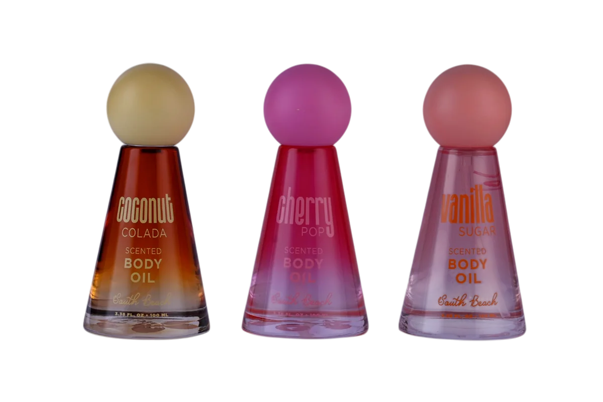Kolekto de Fruktecaj Korpoleoj en Vitra Botelo - Humidigaj kaj Nutraj Korpoleoj kun Fragaj, Ĉerizaj kaj Vanilaj Odoroj 1