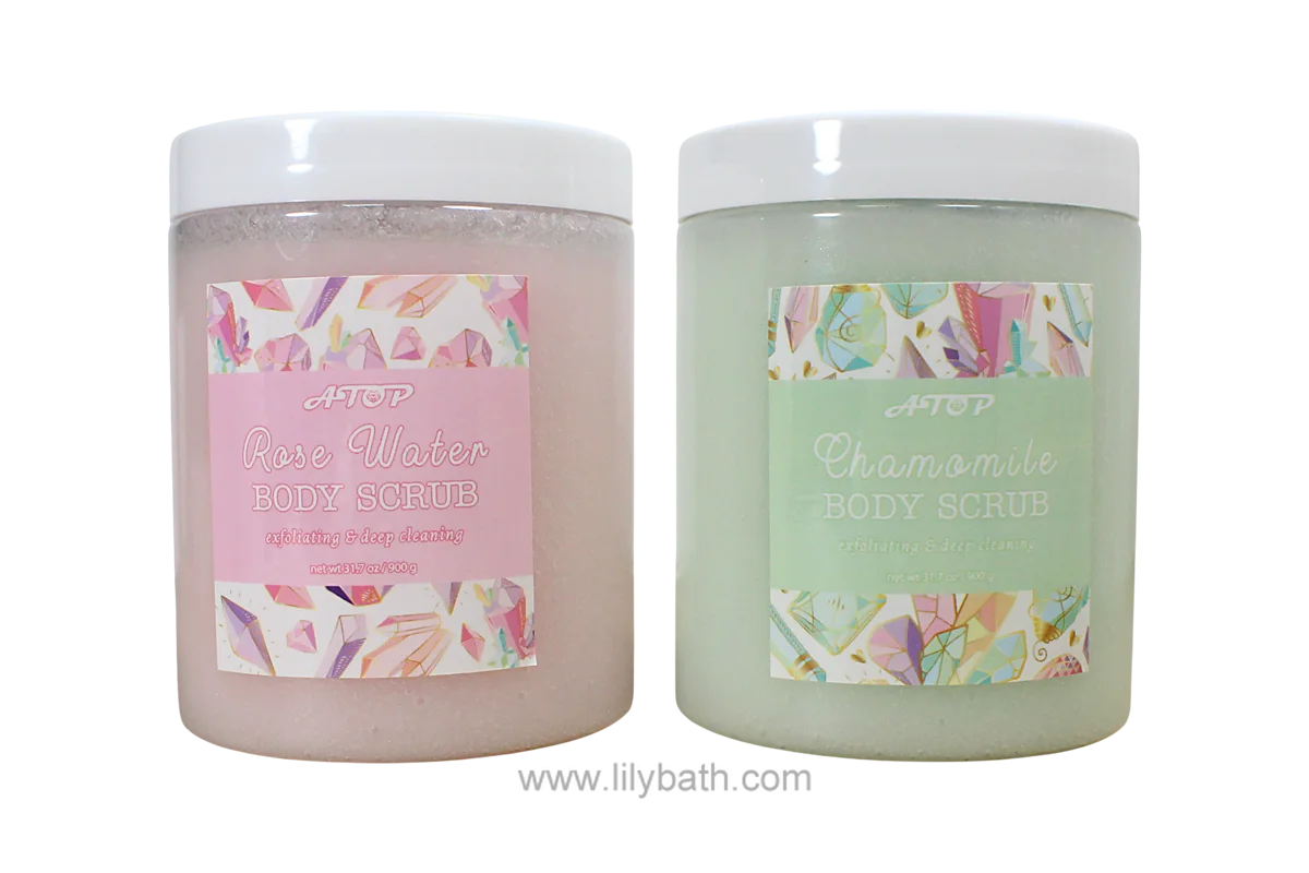 900 g (31,7 oz) Bodyscrub met rozenwater en kamille - Exfoliërende en diep reinigende spa-formule 1