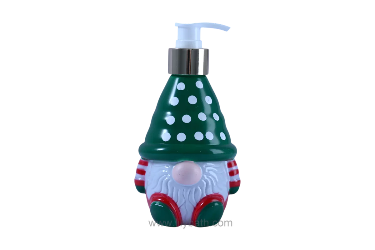 Sapone liquido per le mani a tema natalizio con Babbo Natale - Dispenser a forma di albero di Natale con cappelli di Babbo Natale per decorare il bagno durante le feste e come idea regalo. 1