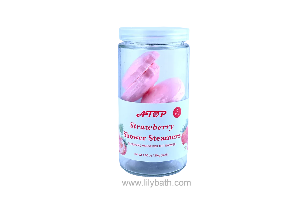 草莓香氛淋浴噴霧（玻璃罐裝） - 舒緩放鬆、緩解壓力的芳香淋浴炸彈 1