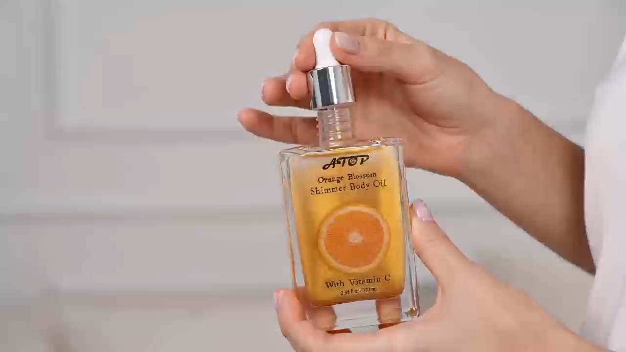 100mL Orange Blossom Shimmer Body Oil with Vitamin C for Radiant Skin